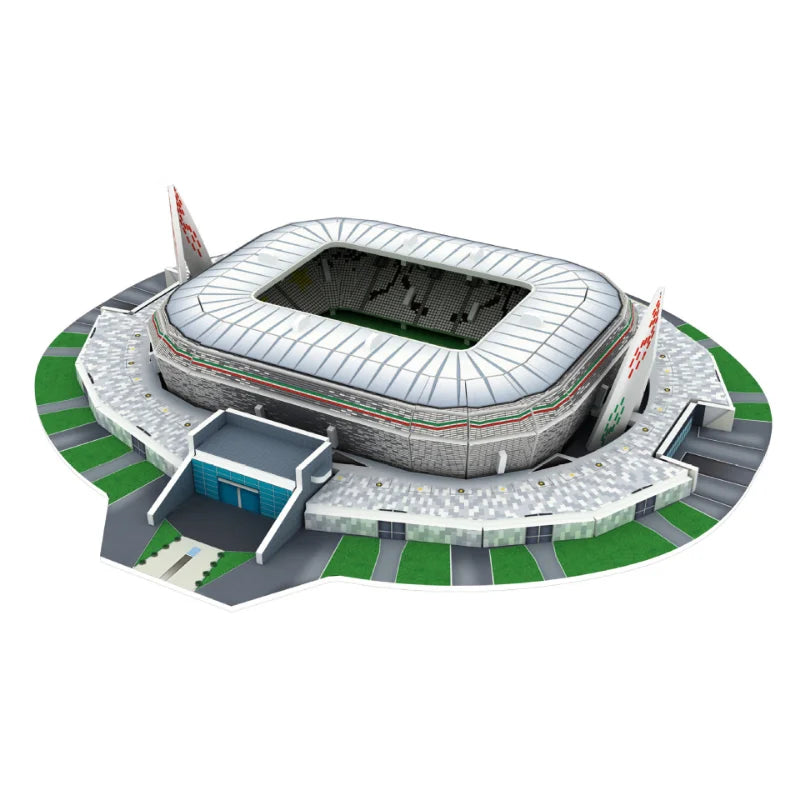 Allianz Stadium, met zwart-witte kleuren en moderne architectuur, eert de triomfen van Juventus.