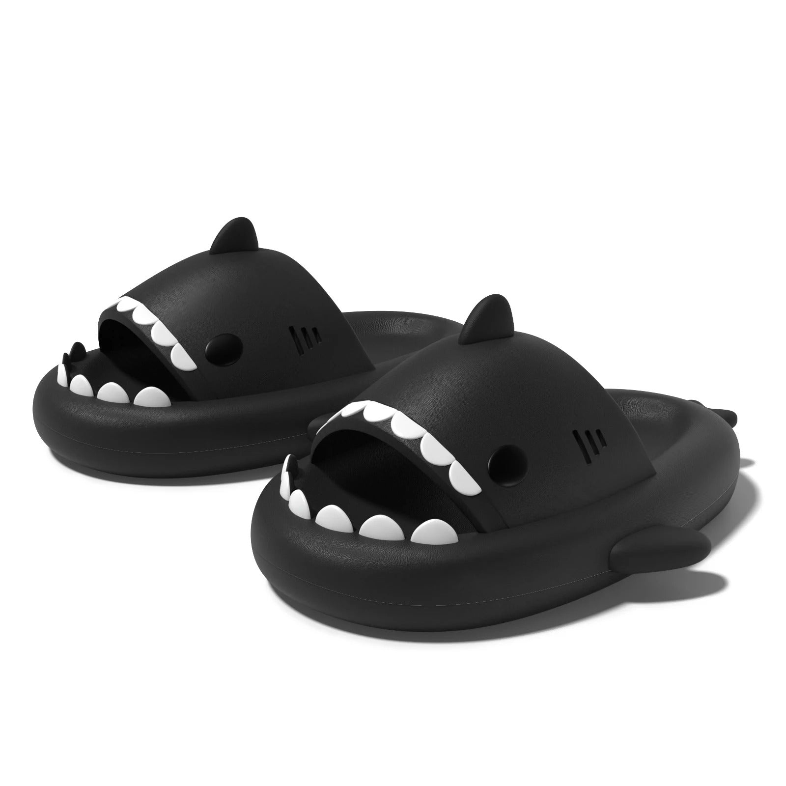 Sharky's™ - Haaien Slippers in zwart.