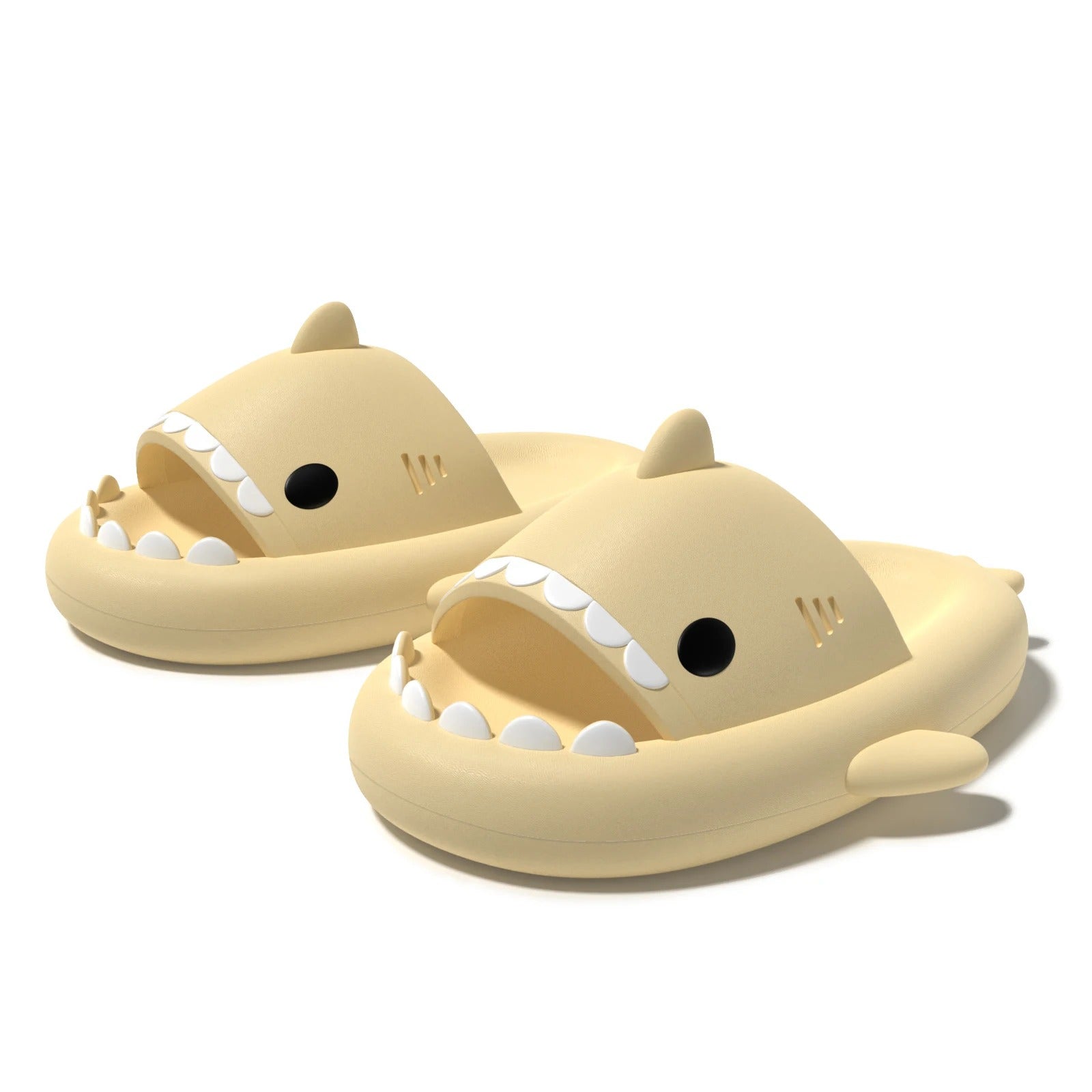 Sharky's™ - Haaien Slippers in beige.