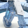 AquaGlock™ elektrisch waterpistool in levendig blauw, klaar voor actie