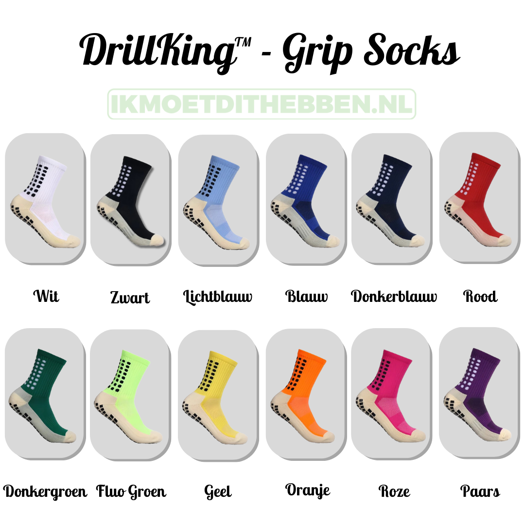 DrillKing™ Grip Sokken: de ultieme keuze voor sporters die topprestaties nastreven
