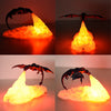 Een dynamische weergave van het 3D-kunstlicht, waarbij de draak lijkt te dansen in een magisch vuur.