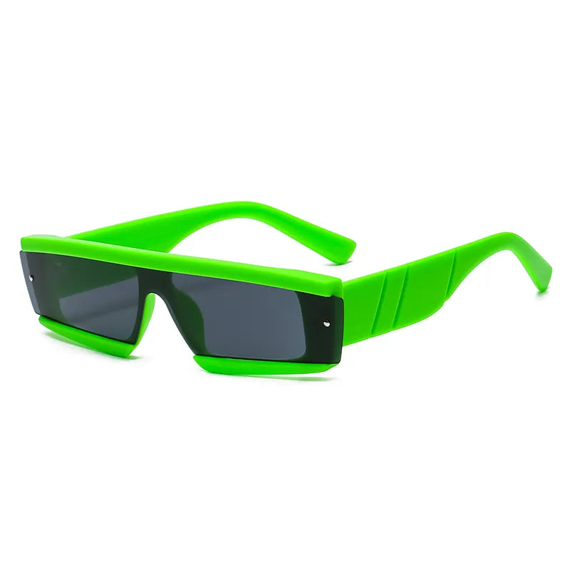 Moderne vierkante zonnebril in frisse groene kleur