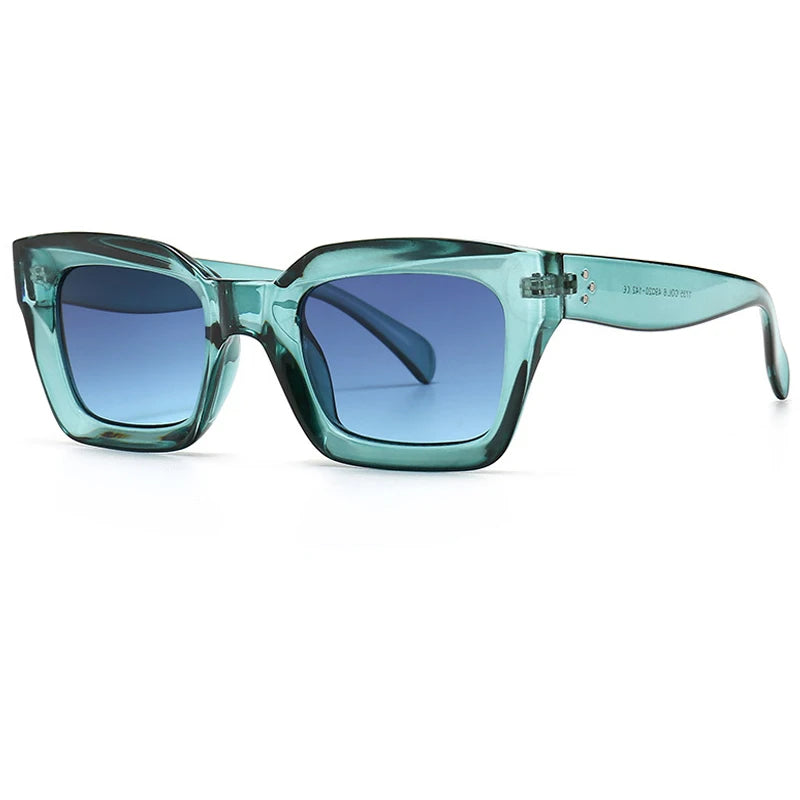 Hemelsblauwe transparante zonnebril