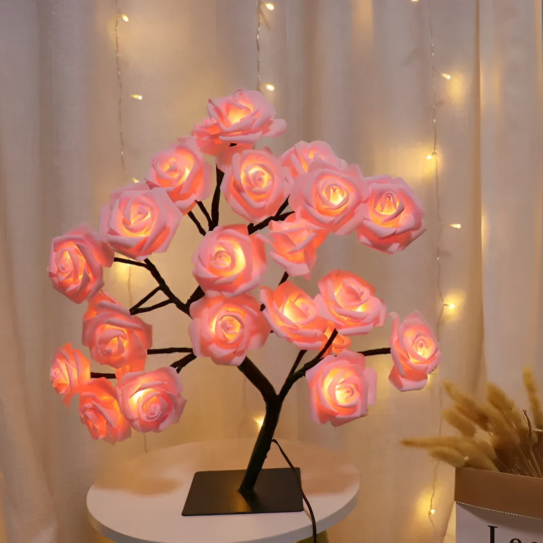 Sfeervolle LED-verlichting in roosvorm