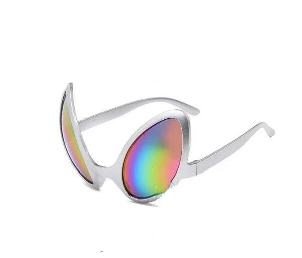 Alien Zonnebril Zilver Met Regenboog glazen