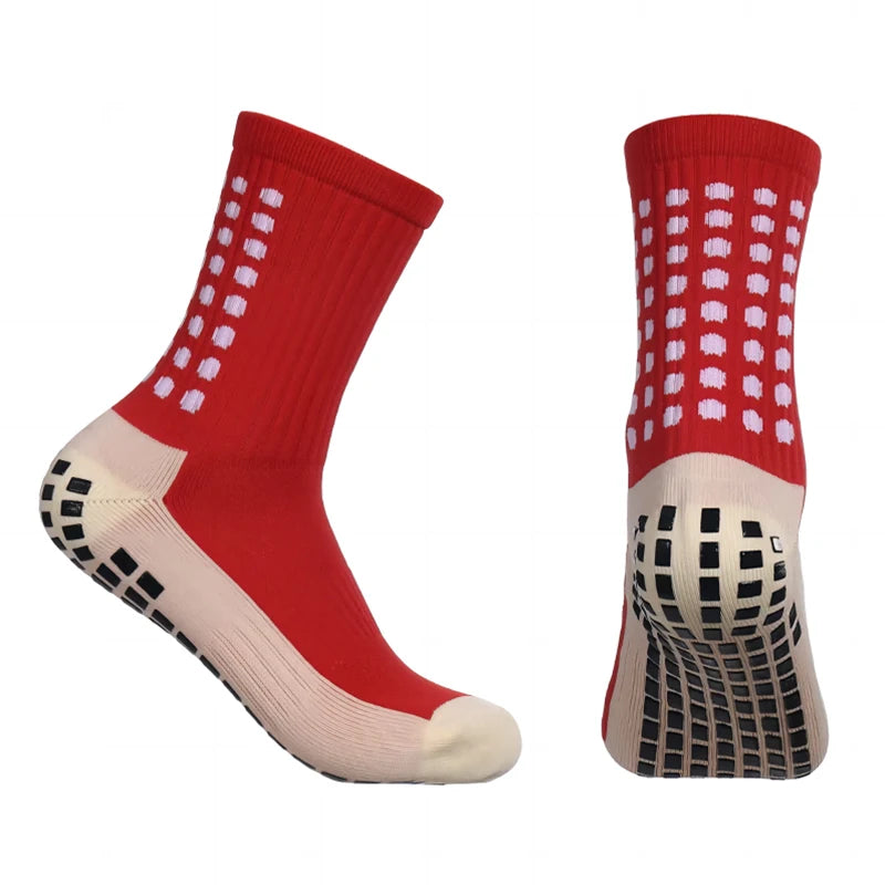 DrillKing™ Grip Sokken in rood - Krachtige grip voor topprestaties