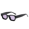 Retro Fashion Bril met zwarte montuur en paarse tinten - mysterieus en chique!