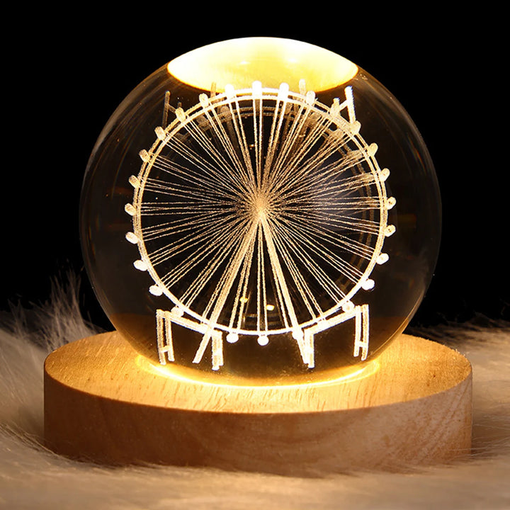 Reuzenrad Kristallen Bol Nachtlicht - Voeg een speels element toe aan je interieur.