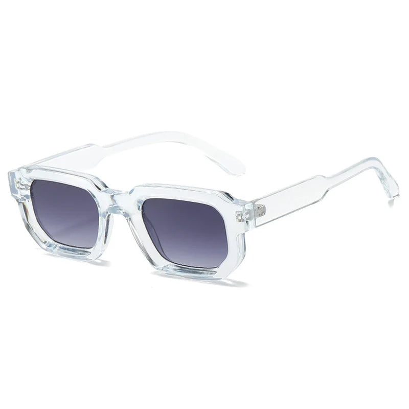 Moderne transparante zonnebril met grijze glazen