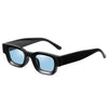  Retro Fashion Bril met zwarte montuur en blauwe highlights - stijlvol en verfijnd!