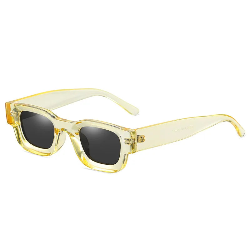 Retro Fashion Bril met gele transparante montuur - stralende stijl!