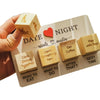 Houten date night dobbelstenen set