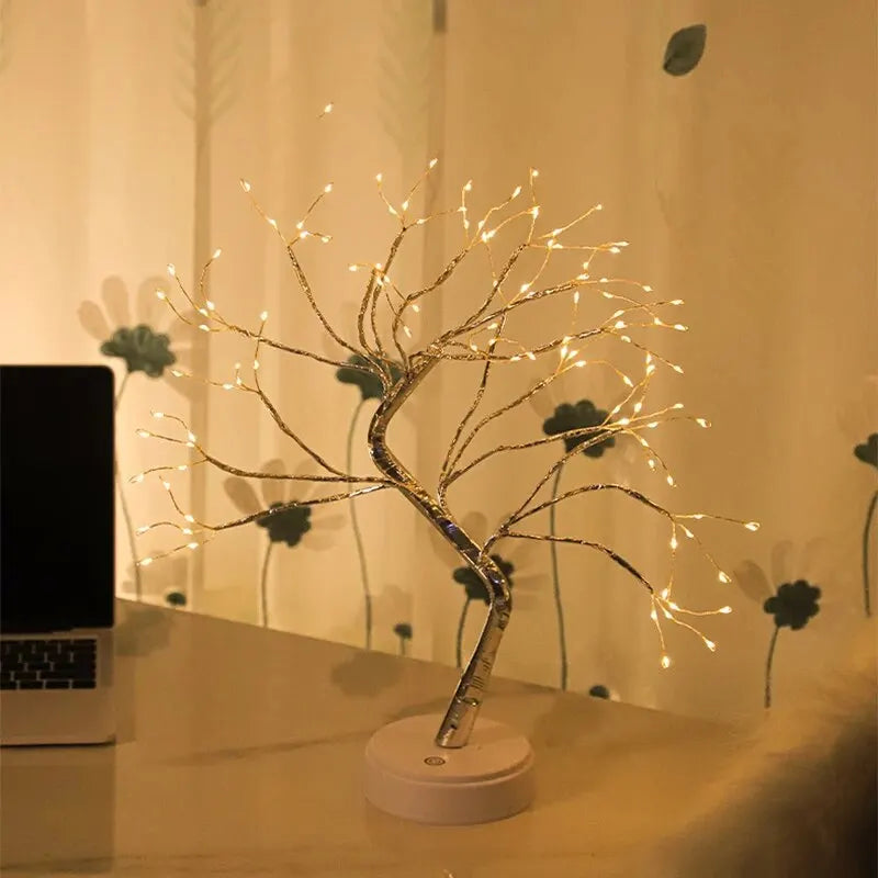 Bonsai™ - Zilveren Bonsai Boompje LED Lamp
