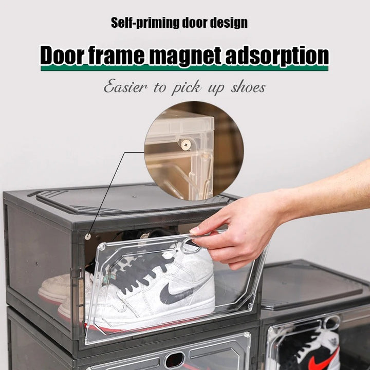 Magnetische deursluiting van de Sneaker Box™ voor moeiteloze toegang en beveiliging.