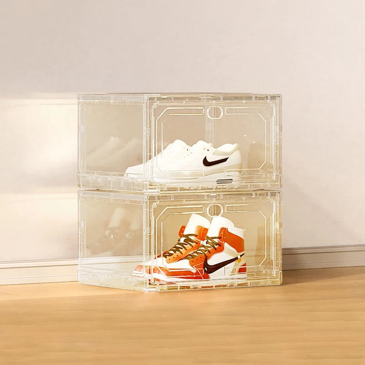 Sneaker Box™ in wit transparant - een stijlvolle keuze voor een overzichtelijke sneakeropslag.
