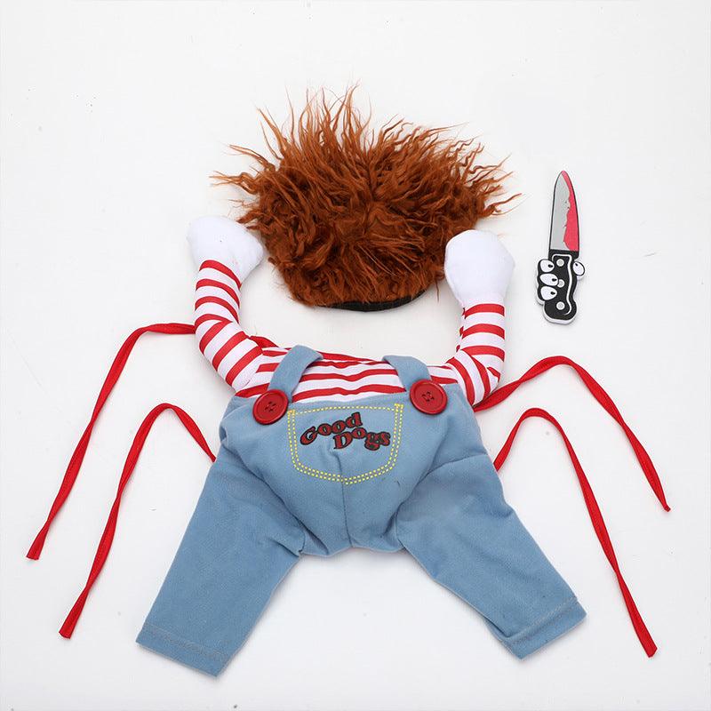 Chucky Halloween kostuum voor honden