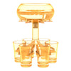 Oranje shotglas dispenser voor een feestelijke touch, brengt kleur en plezier in elke setting.