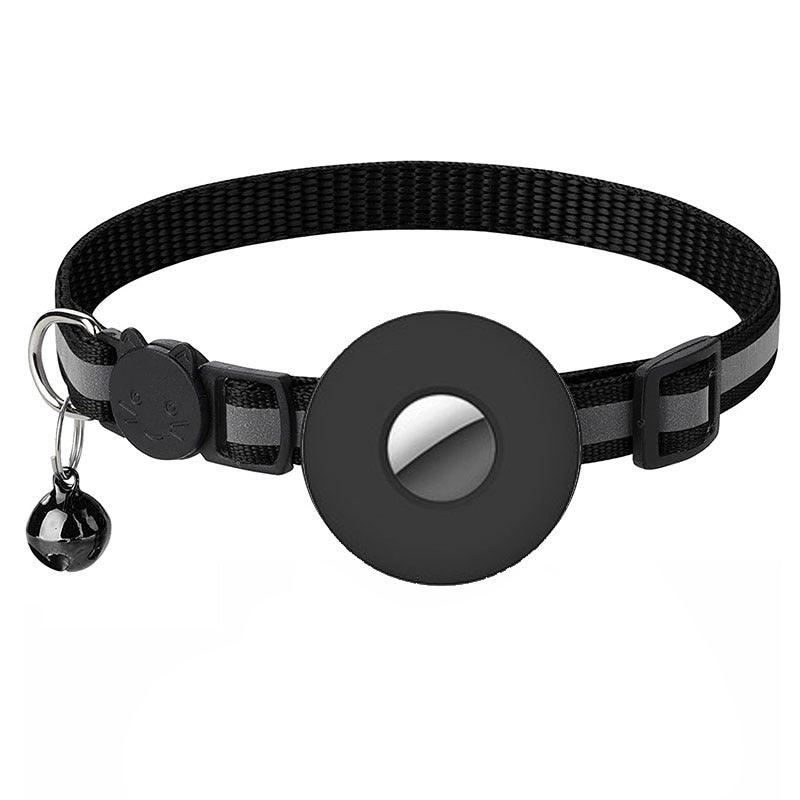 Zwarte Airtag Halsband voor Katten met GPS-tracking