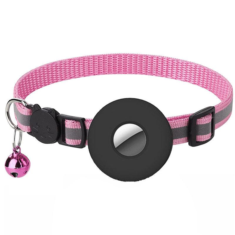 Roze Airtag Halsband voor Katten met GPS-tracking