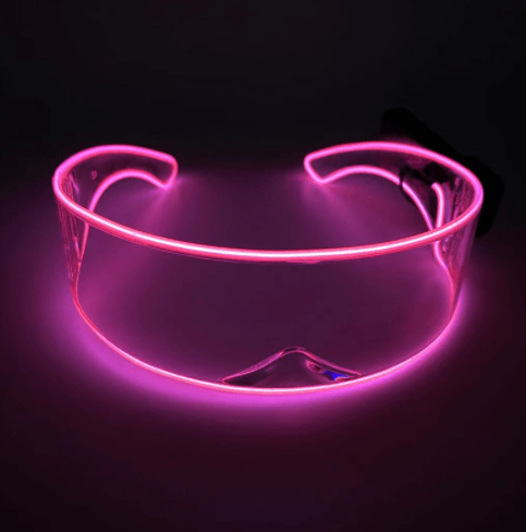 "Stralende roze LED Light 360° Bril voor een speelse uitstraling.