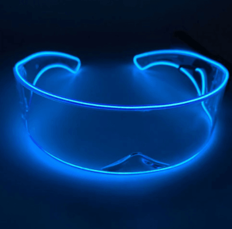 Schitterende blauwe LED Light 360° Bril voor een verfrissende look.