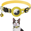Gele Airtag Halsband voor Katten met GPS-tracking